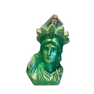 Christopher Radko Hand Blown Glass Ornament Statue of Lady Liberty in Box